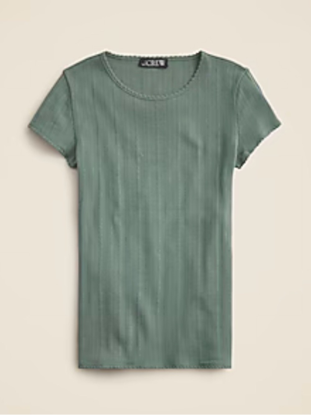 J. Crew Pointelle short-sleeve T-shirt in green size medium